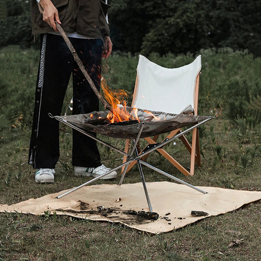 Fire Pit Mat Fireproof Camping Stove Grill Mat Blanket for Ground Patio Deck Lawn Campsite Fiberglass Ember Mat